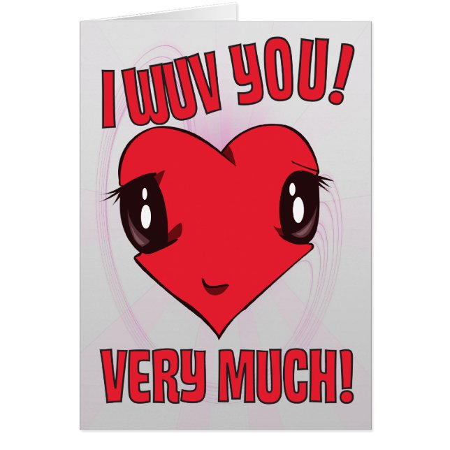 I Wuv You Card (Voorkant)
