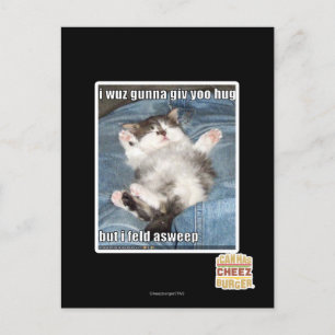 I wuz de omhelzing van gunna giv yoo briefkaart