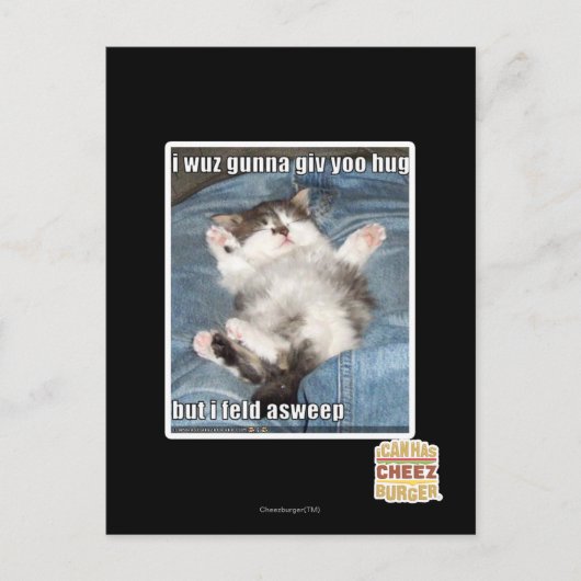 I wuz de omhelzing van gunna giv yoo briefkaart (Voorkant)