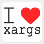 I ❤️ xargs stickers (Voorkant)