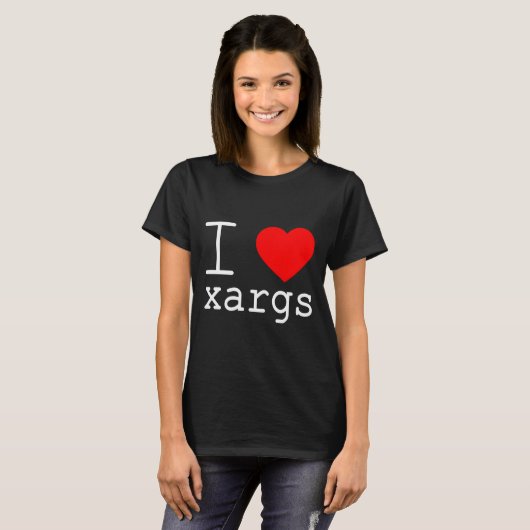 I ❤️ xargs t-shirt (Voorkant volledig)