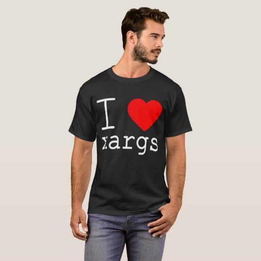 I ❤️ xargs t-shirt (Voorkant volledig)