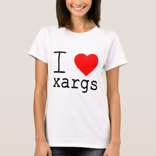 I ❤️ xargs t-shirt (Voorkant)