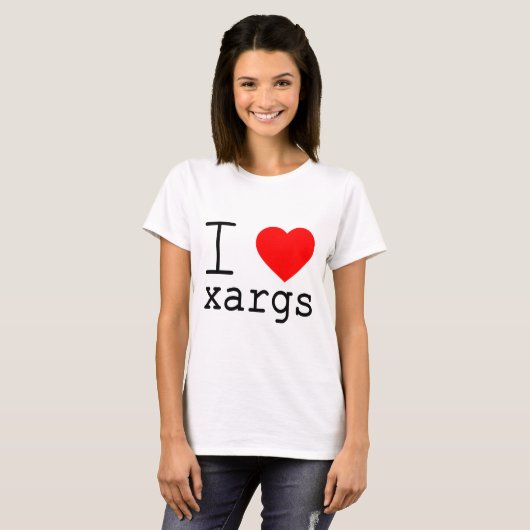 I ❤️ xargs t-shirt (Voorkant volledig)