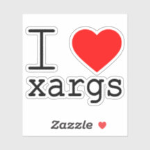I ❤️ xargs vinyl sticker