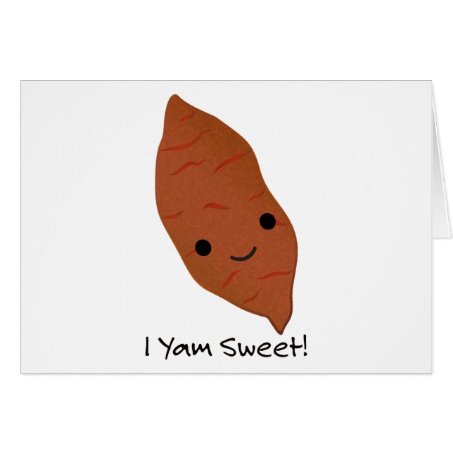 I Yam Sweet Cute kawaii Sweet Potato (Voorkant Horizontaal)