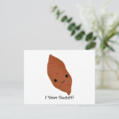 I Yam Sweet Cute kawaii Sweet Potato Feestdagenkaart (Staand voorkant)