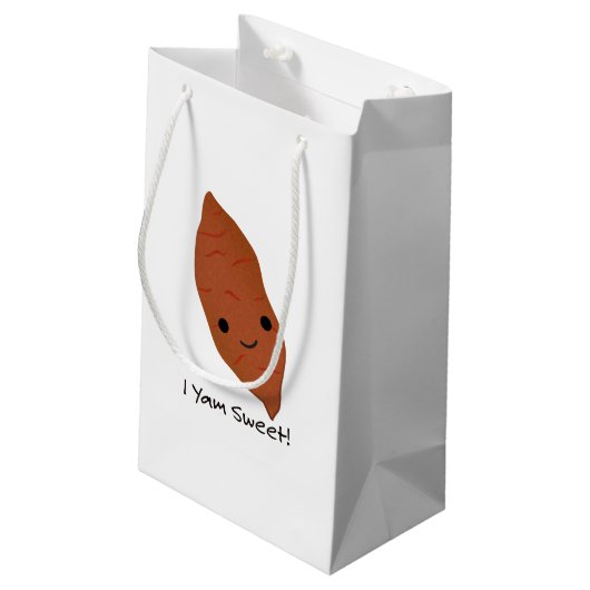 I Yam Sweet Cute kawaii Sweet Potato Klein Cadeauzakje (Achterkant Gekanteld)