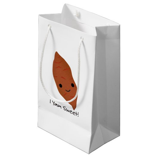 I Yam Sweet Cute kawaii Sweet Potato Klein Cadeauzakje (Voorkant Gekanteld)