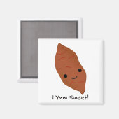 I Yam Sweet Cute kawaii Sweet Potato Magneet (Voorkant / Achterkant)