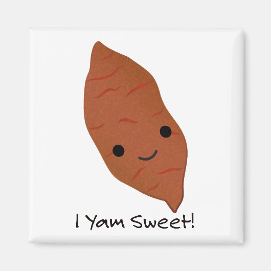 I Yam Sweet Cute kawaii Sweet Potato Magneet (Voorkant)