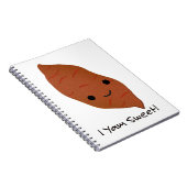 I Yam Sweet Cute kawaii Sweet Potato Notitieboek (Rechterzijde)