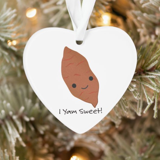 I Yam Sweet Cute kawaii Sweet Potato Ornament (Boom)