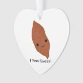 I Yam Sweet Cute kawaii Sweet Potato Ornament (voorkant)