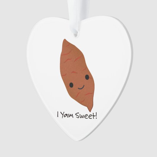 I Yam Sweet Cute kawaii Sweet Potato Ornament (voorkant)