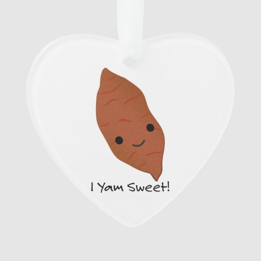I Yam Sweet Cute kawaii Sweet Potato Ornament (voorkant)