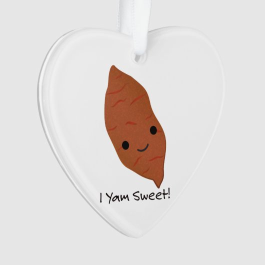 I Yam Sweet Cute kawaii Sweet Potato Ornament (voorkant)