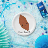 I Yam Sweet Cute kawaii Sweet Potato Papieren Bordje (Feest)