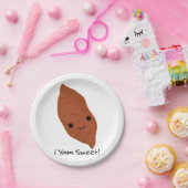 I Yam Sweet Cute kawaii Sweet Potato Papieren Bordje (Feest)