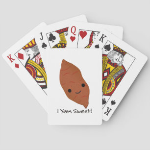 I Yam Sweet Cute kawaii Sweet Potato Pokerkaarten