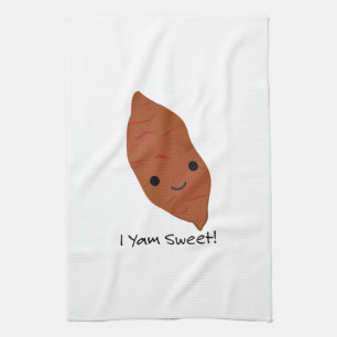 I Yam Sweet Cute kawaii Sweet Potato Theedoek