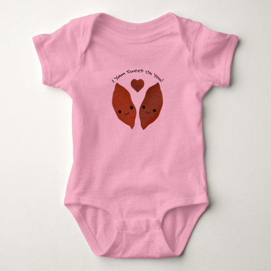 I Yam Sweet Cute Sweet Potato Romper (Voorkant)