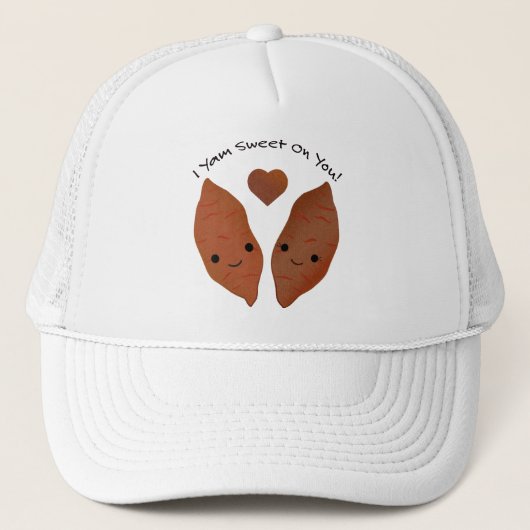 I Yam Sweet Cute Sweet Potato Trucker Pet (Voorkant)