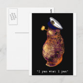 I yam what I yam-black Briefkaart (Voorkant / Achterkant)