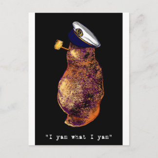 I yam what I yam-black Briefkaart