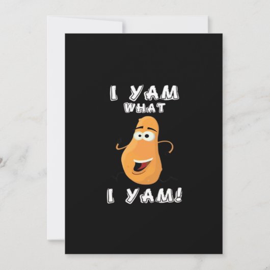 I Yam What I Yam Classic Funny Meme Feestdagenkaart (Voorkant)