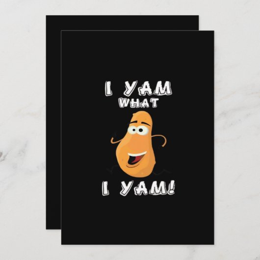 I Yam What I Yam Classic Funny Meme Feestdagenkaart (Voorkant / Achterkant)