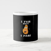 I Yam What I Yam Classic Funny Meme Grote Koffiekop (Voorkant)