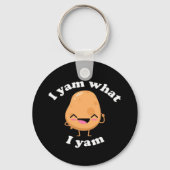 I Yam What I Yam, Cute Vegetarian Thanksgiving Pot Sleutelhanger (Voorkant)