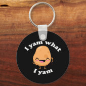 I Yam What I Yam, Cute Vegetarian Thanksgiving Pot Sleutelhanger (Voorkant)