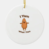 I Yam What I Yam Dancing Sweet Potato Festive Keramisch Ornament (Voorkant)