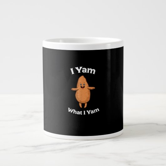 I Yam What I Yam - Dancing Sweet Potato Thanksgivi Grote Koffiekop (Voorkant)