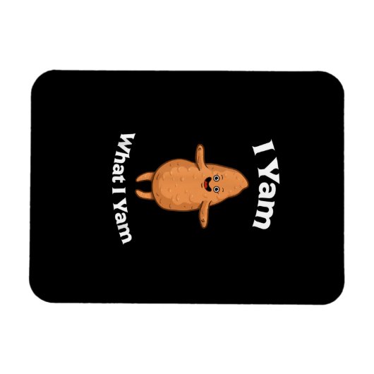 I Yam What I Yam - Dansende zoete aardappel Thanks Magneet (Horizontaal)