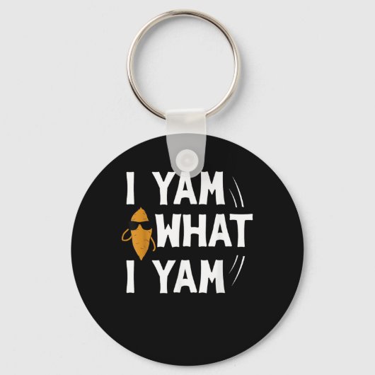 I Yam What I Yam Design - Sweet Potato Lover Desig Sleutelhanger (Voorkant)