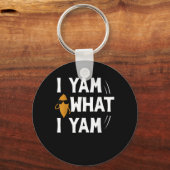 I Yam What I Yam Design - Sweet Potato Lover Desig Sleutelhanger (Voorkant)