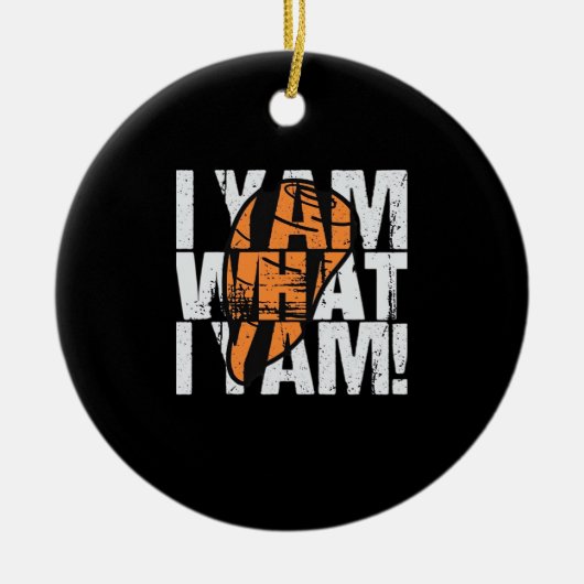 I Yam What I Yam Funny Quote Keramisch Ornament (Voorkant)
