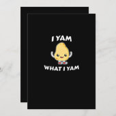 I Yam What I Yam Sweet Potato For Thanksgiving Day Feestdagenkaart (Voorkant / Achterkant)