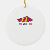 I Yam What I Yam Sweet Potato Keramisch Ornament (Voorkant)