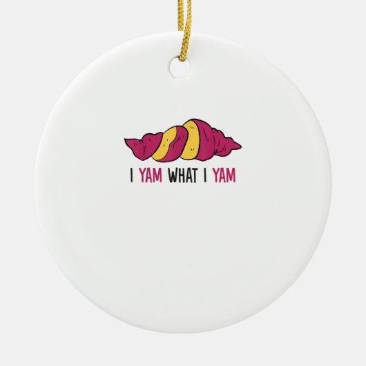 I Yam What I Yam Sweet Potato Keramisch Ornament (Voorkant)