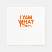 I Yam What I Yam Sweet Potato Thanksgiving Couple  Servet (Voorkant)