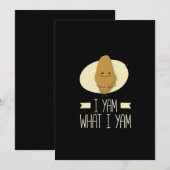 I Yam What I Yam - Sweet Potato Thanksgiving Feestdagenkaart (Voorkant / Achterkant)