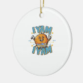 I Yam What I Yam Thanksgiving Cozy Vibe Keramisch Ornament (Links)