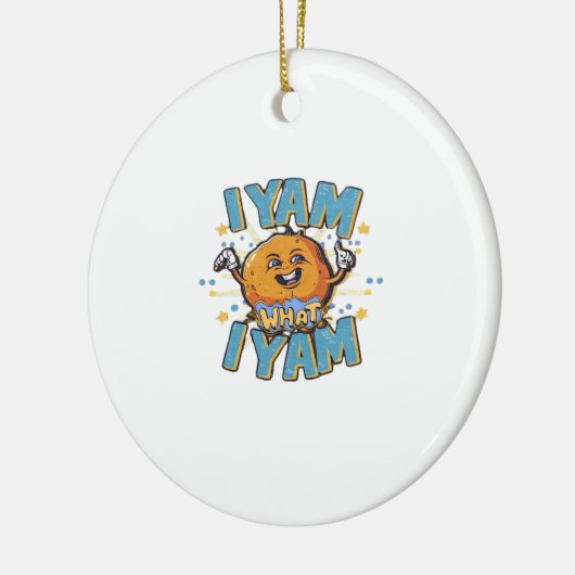 I Yam What I Yam Thanksgiving Cozy Vibe Keramisch Ornament (Links)