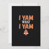 I Yam What I Yam Thanksgiving Turkey Day Funny Feestdagenkaart (Voorkant)