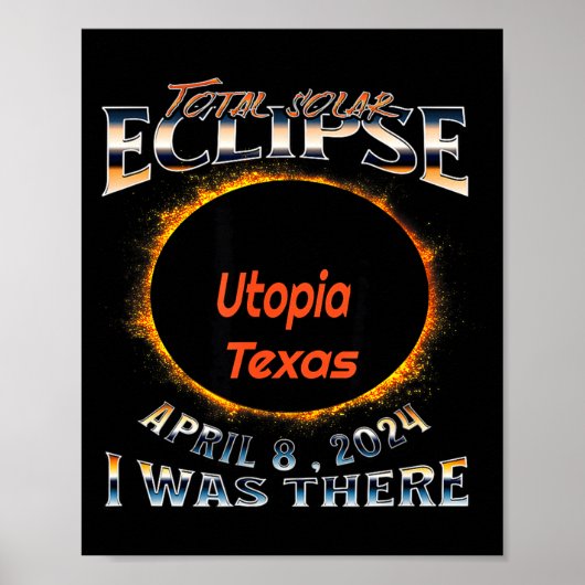 I Zonsverduistering Utopia Texas Daar Poster (Voorkant)