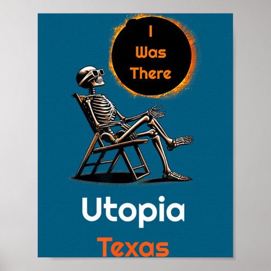 I Zonsverduistering Utopia Texas Daar Poster (Voorkant)